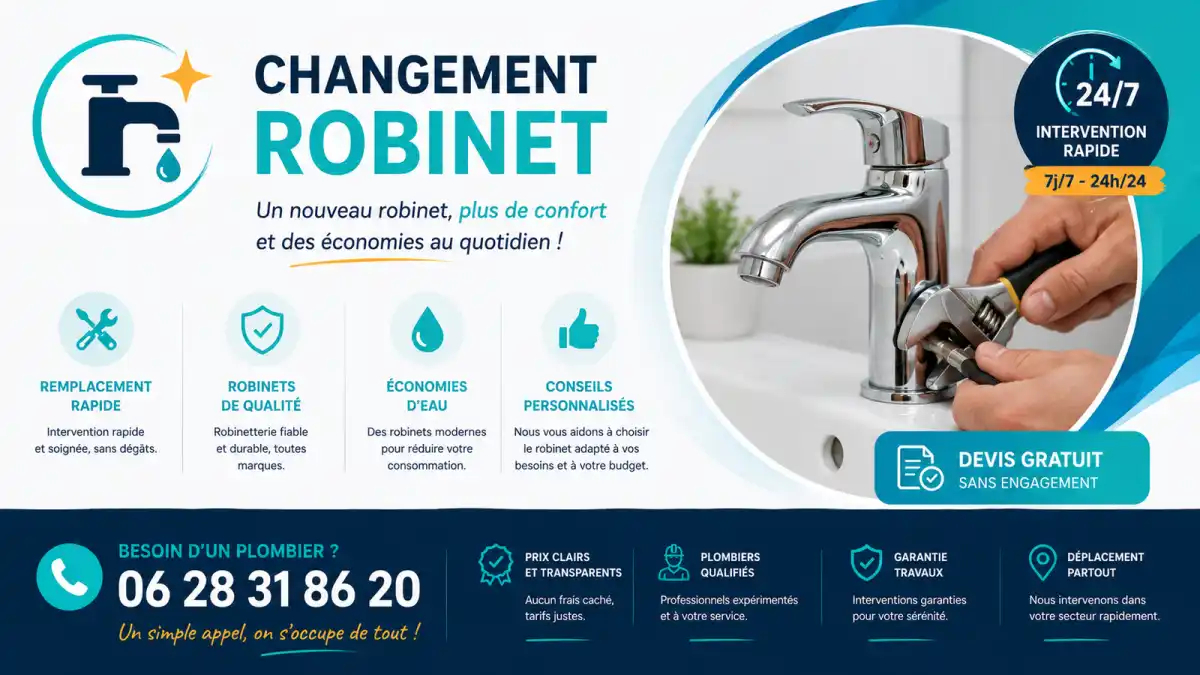 Changement robinet à Peypin plombier rapide