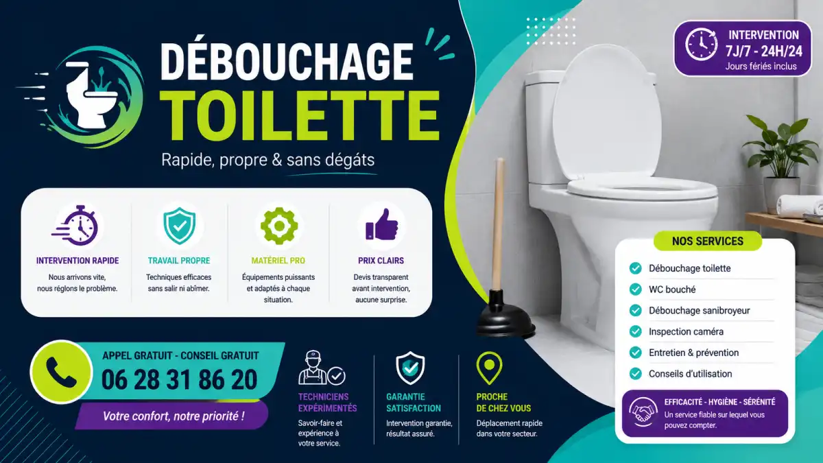 Débouchage WC à Roquefort-la-bédoule urgence rapide